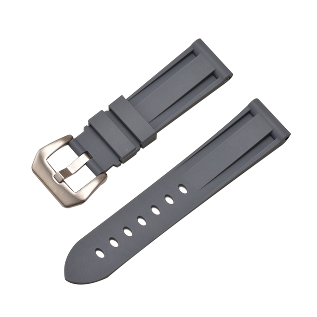 HQ Silicone Strap 20 22 24 26mm Camouflage Watch Band Silicone Rubber Watchband Replacement for PAM Strap and Steel Buckle