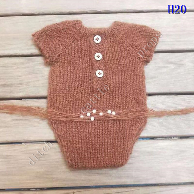 Newborn Photography Accessories Hand Knitted Newborn Headband and Panties Skirt