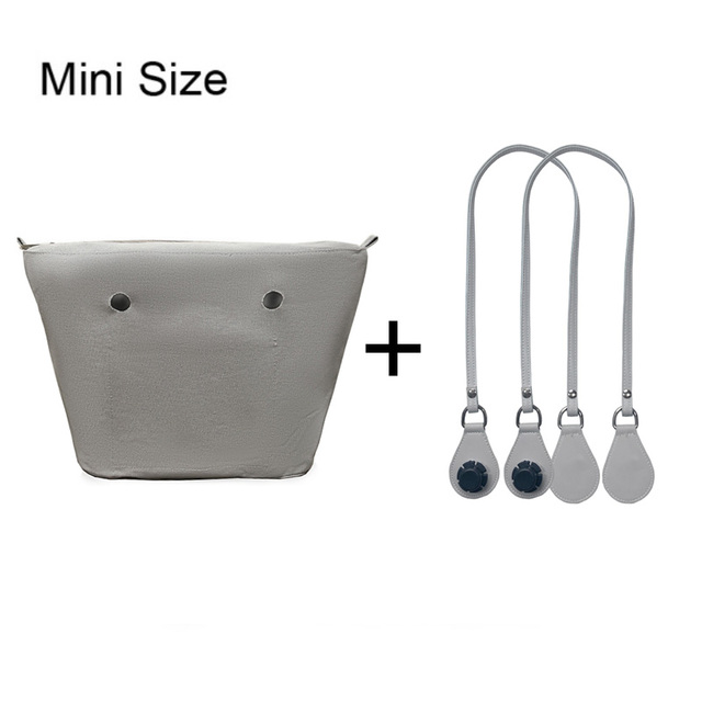 1 Set Lining Fabric Insert Interior Pocket with 85cm Obag Long Handles Microfiber Leather Handles for Classic Small O Bag Accessories