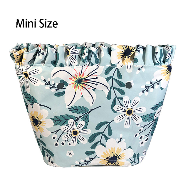 Floral trim waterproof inner insert, classic small inner pocket, handbags accessory