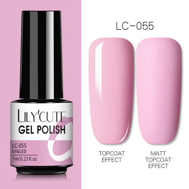 LILYCUTE 7ml UV Nail Gel Polish Autumn Winter Color Semi Permanent Matte Top Coat Necessary Soak Off UV LED Nail Art Gel Varnish