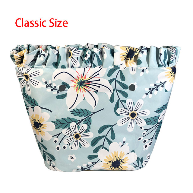 Floral trim waterproof inner insert, classic small inner pocket, handbags accessory