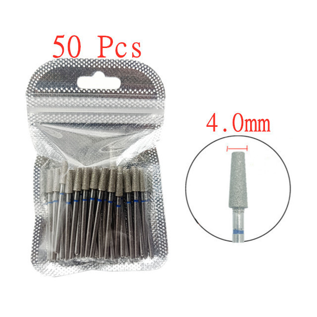 50pcs/set Nail Drill Bit Set Cutter Dental Diamond Grinding Polish Burs Dental Lab Polisher 2.35mm Shank Nail Tools