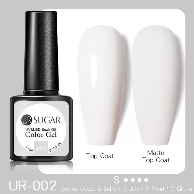 UR SUGAR 7.5ml Milky White Gel Nail Polish Clear Pink Gel Nail Extension Tips Soak Off Led UV Gel Varnish