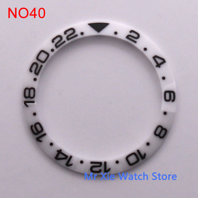 38mm watch strap high quality ceramic bezel insert for 40mm watch case accessories inner diameter 30.5mm