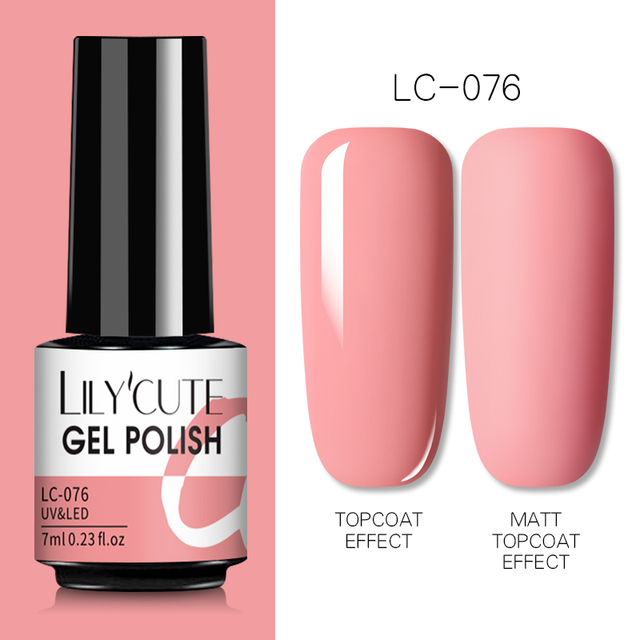 LILYCUTE 7ml UV Nail Gel Polish Autumn Winter Color Semi Permanent Matte Top Coat Necessary Soak Off UV LED Nail Art Gel Varnish