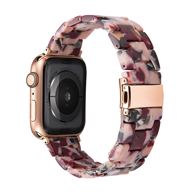 resin watches for apple watch 7 6 5 band 44mm iwatch 42mm series 4 3 2 wrist strap accessories loop 40mm replacement bracelet