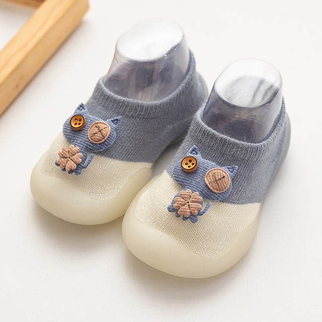 Baby sock shoes anti-skid spring autumn cartoon animal breathable shoes baby girl baby boy soft TPE sole baby boy casual shoes