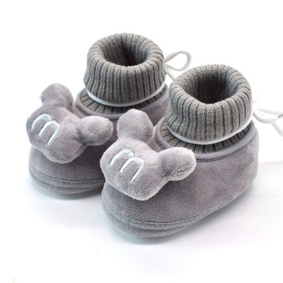 2022 New Winter Baby Shoes Infant Cotton Shoes Warm Shoes Plush Thick Medium High Tube Sock Baby Toddler Shoes Soft Shoes