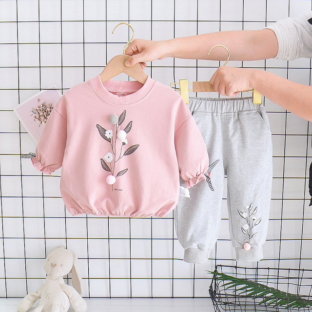 2pcs baby girls clothes sets autumn winter baby girls clothes kids tracksuits for girl suit children clothes 1 to 6 years old