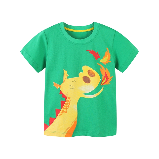 Little maven 2022 summer clothes baby boys children excavator T-shirt cotton lovely comfort and soft for kids 2-7 years old