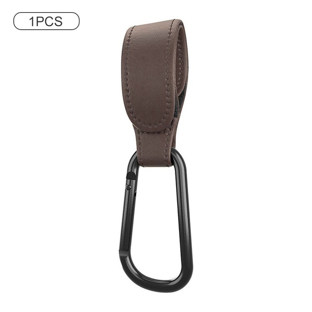 PU Leather Baby Stroller Hook Bag Hanging Bags Holder 360 Degree Rotate Pram Stroller Velcro Organizer Strap Stroller Accessories