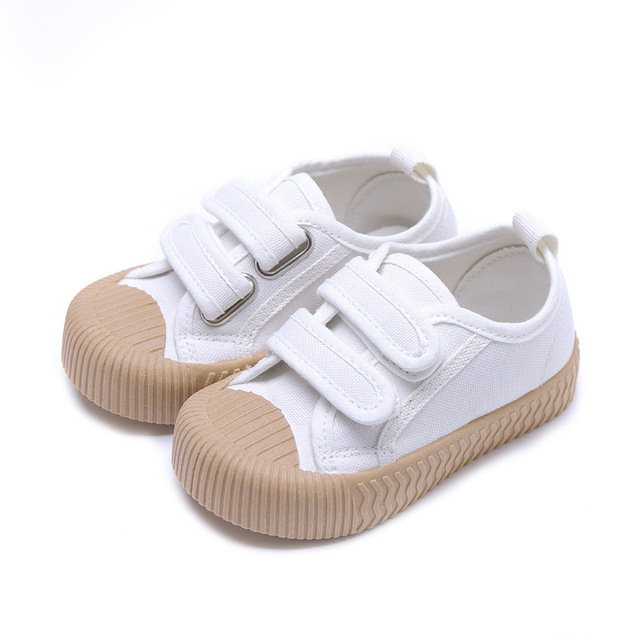 Boys Girls Candy Color Casual Shoes Toddler Kids Breathable Hook and Loop Shoes Luxury Soft Children Canvas Shoes Toddler Toddler