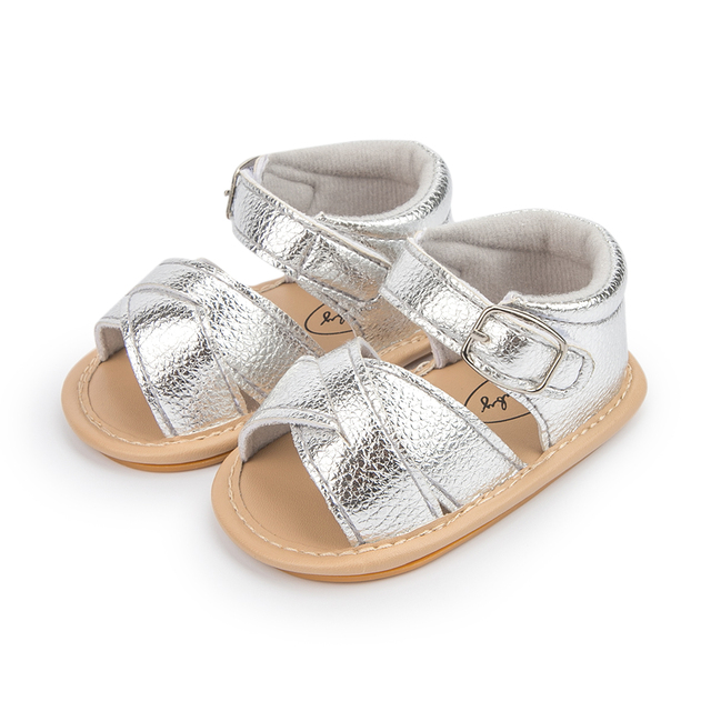 New Infant Baby Shoes Baby Boy Girl Shoes Toddler Flats Summer Sandals Flower Soft Rubber Sole Anti-slip Crib Shoes First Walker