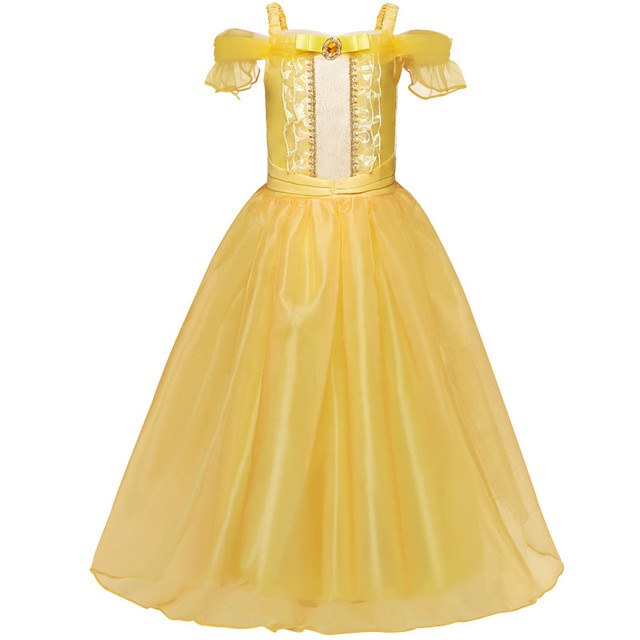 Girls Summer Princess Dress Fancy Snow White Puff Sleeve Dress Kids Birthday Party Fancy Dress Vestidos