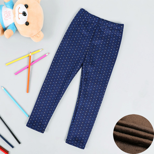 Kids Thicken Leggings Girls Autumn Winter Plus Velvet Trousers Baby Girl Skinny Pants 2021 Children's Clothing 2-11 Years