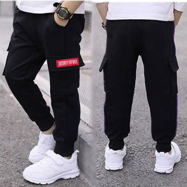 New Retail Selling Cotton Pants Kids Boys Solid Casual Joggers Jogging Enfant Garcon Leisure Children Long Pants 2-13 Y