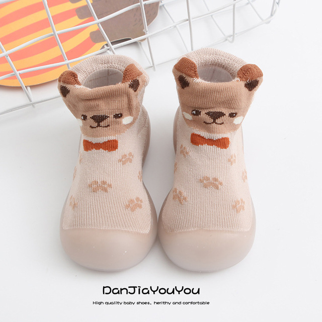 Unisex Baby Shoes First Shoes Baby Walkers Toddler First Walker Baby Girl Kids Soft Rubber Sole Baby Shoes Knit Socks Anti-slip