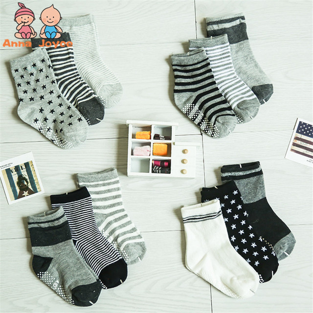 12 pairs/lot baby boys girls sock baby non-slip socks kids socks suit for 1-5 years