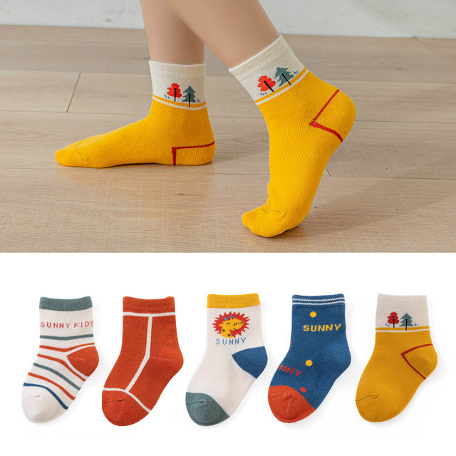 10pcs/lot Baby Boys Winter Socks Cartoon Animail Kids Spring Autumn Cotton Breathable Keep Warm Socks for Children Miaoyoutong