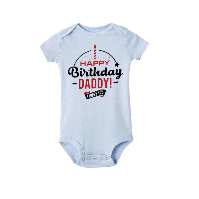 2021 Funny Happy Father's Day Mother Grandma Grandpa Baby Bodysuit Newborn Boys Girls Summer Short Sleeve Casual Wear