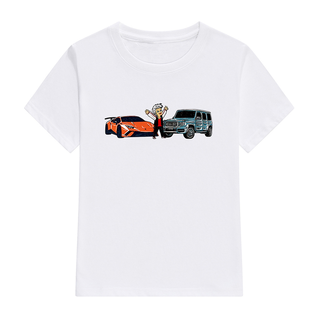 Children's Merch A4 T-shirt Spring Summer Family Clothes Boy Gelik and Lamba Print Fashion T-shirt Girl's Casual Tee Tops