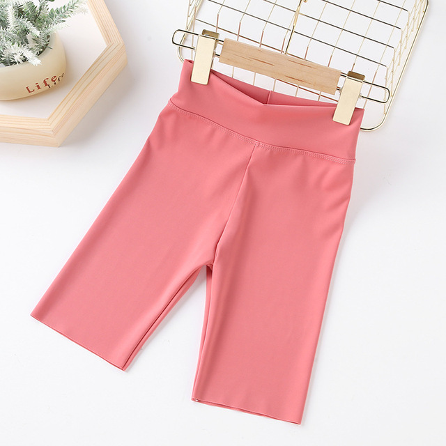 Teenage Kids Short Pants 3-12 Years Girls Long Pants Kids Knee Length Five Pants Summer Candy Colors Shorts