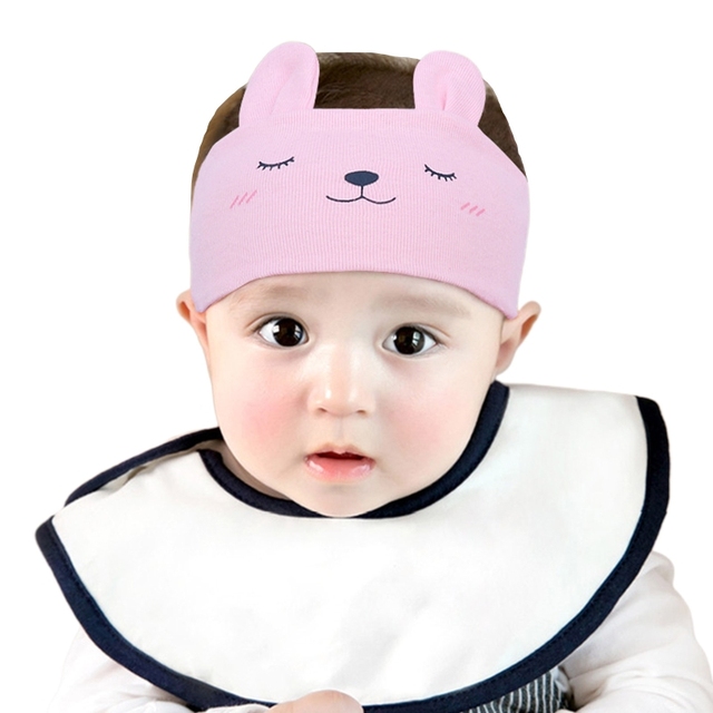 Cartoon Cute Rabbit/Bear Baby Blank Top Hat Headband Elastic Turban Knit Cap Bonnet Sleep Cap