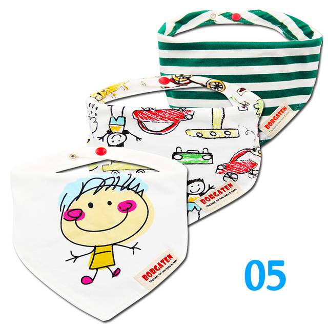 3pcs Organic Cotton Baby Gauze Scarf Burp Cloth Bandana Bibs Newborn Baby Boy Infant Girl Toddler Winter Scarf Waterproof Bib