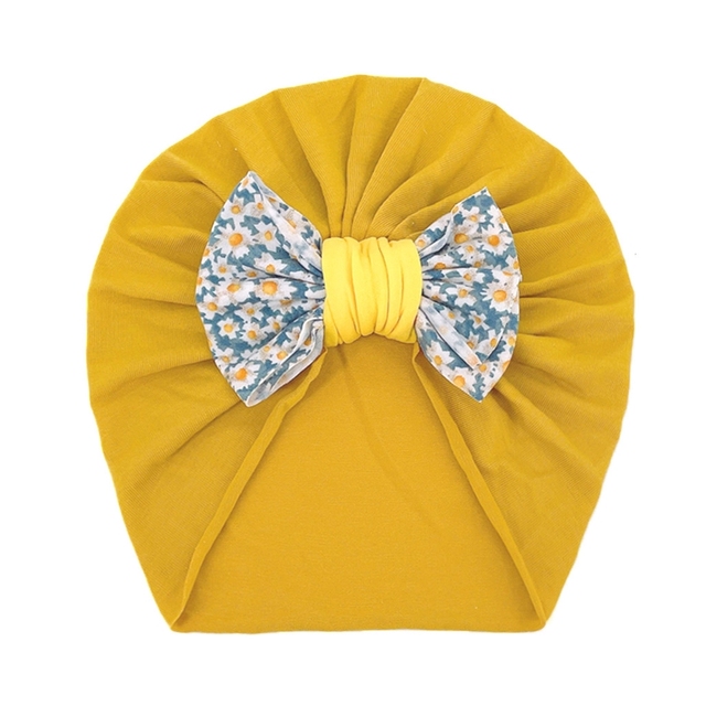 Baby Hat Bows Knot Hat Floral Bowknot Knit Newborn Bonnet Headwear