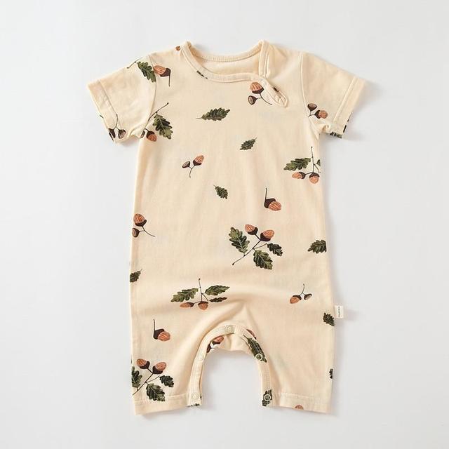 YG Summer New Cotton Short Sleeve Tight Jumpsuit Newborn Cute Jumpsuit Baby Boy Girl Baby Clothes 0-2 Years Baby Clothes