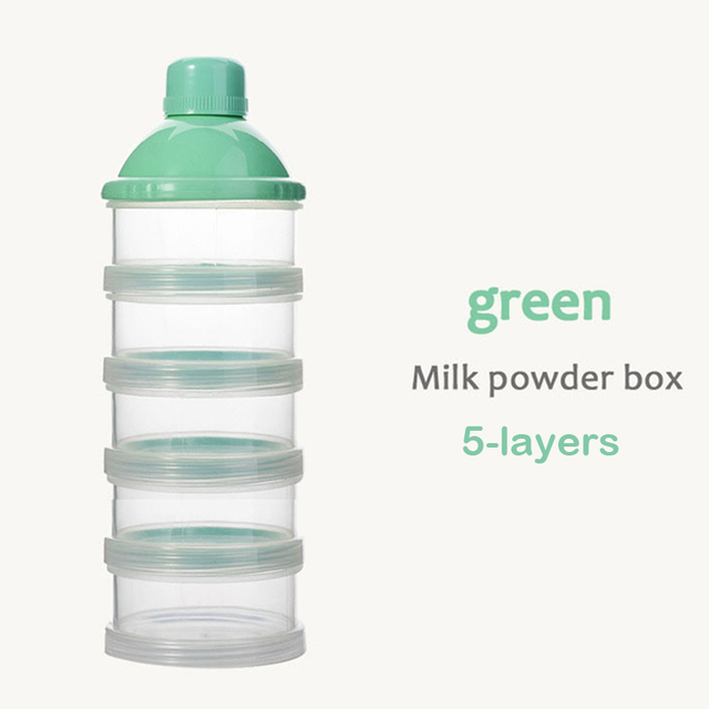 Portable Milk Powder Formula Dispenser Food Container Storage Feeding Boxes for Baby Kids Toddler 4/5 Grid Baby Food Storage Box