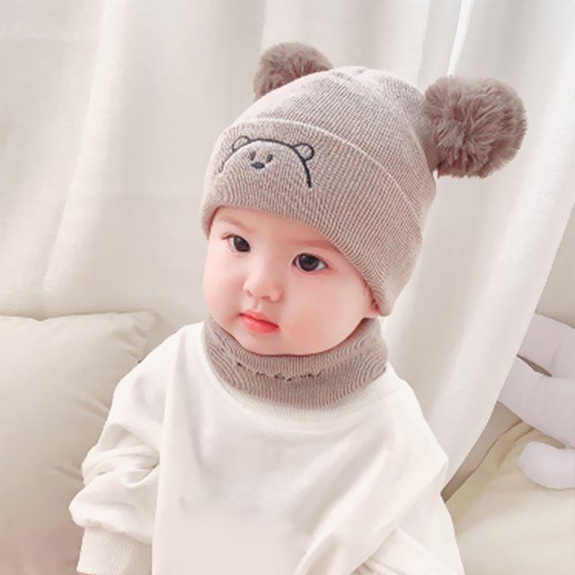 Cartoon Wool Knitted Cute Beanies Hat Fashion Baby Kids Knitted Winter Hat Cute High Elastic Warm Hat for Girls Boys