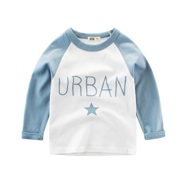 Kids Boys Letter Printed T-Shirt Long Sleeve Autumn Children