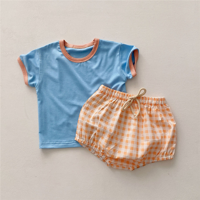 Summer Infant Baby Clothes for Boy Kids Tops T-shirt + Shorts Cotton Baby Girl Boys Costume for Baby Casual Outfits 0-3 Years