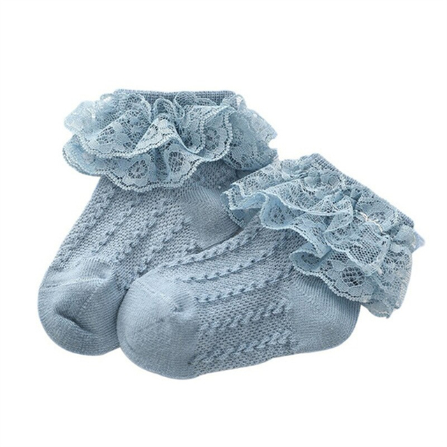 Kids Breathable Socks Cotton Lace Ruffle Princess Mesh Socks Children Ankle Short Sock Toddler Girls Kids Toddler