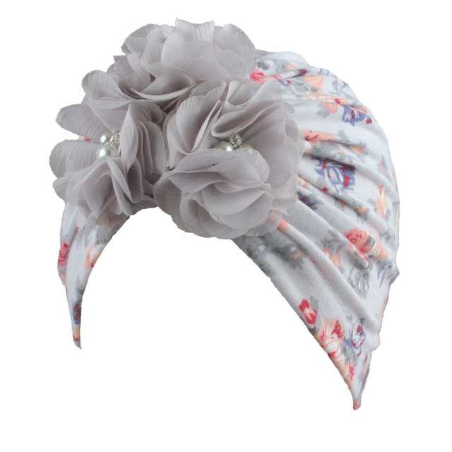 Baby Headband Spring Flower Baby Girls Hat for Newborn Soft Cotton Boys Girls Turban Hat Infant Baby Hat Head Wraps