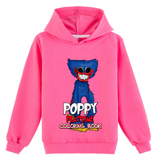 Casey Messi Poppy Play Costume Kids Pullover Hooded Boys Fashion Harajuku Scary Heji Yuuji Sweatshirt Girls Horror Clothes