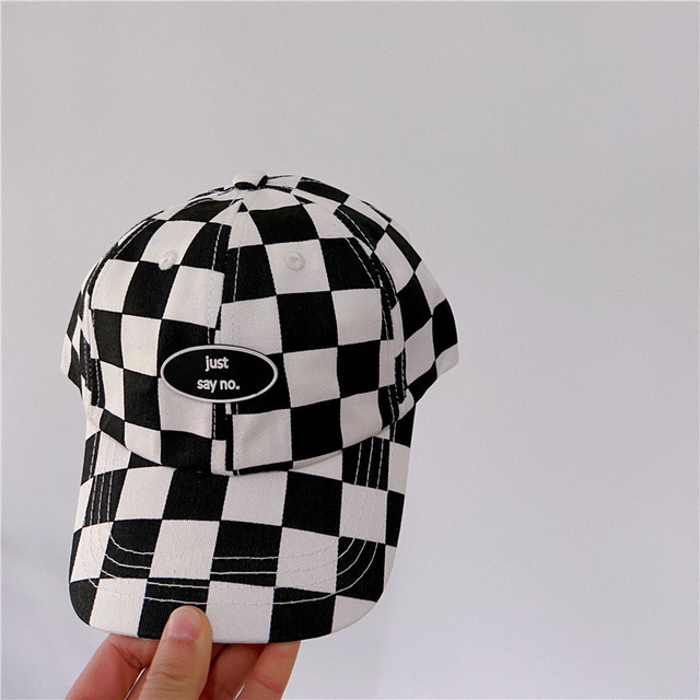 MILANCEL 2022 summer new children's patchwork hat fashion plaid baseball caps