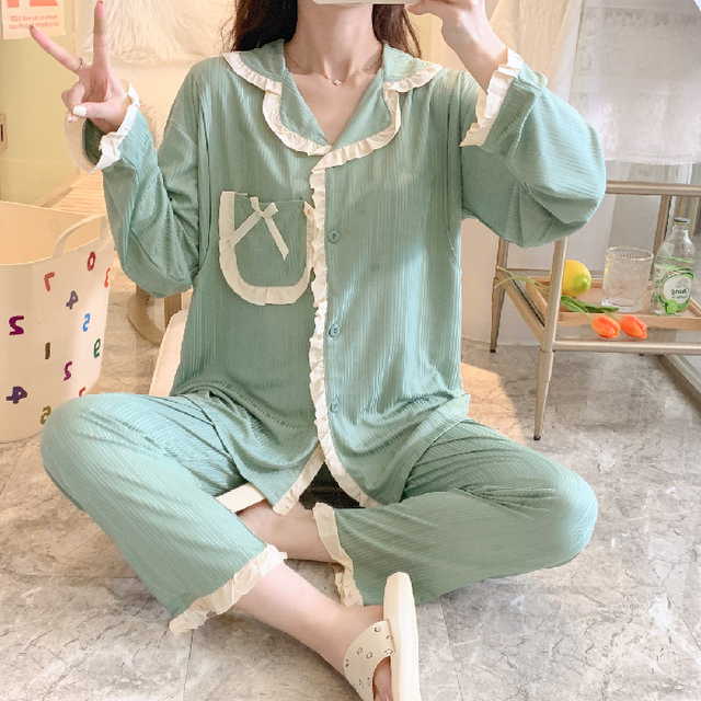 Women Sleepwear Pregnant Breastfeeding Clothes Pajama Set Homewear Spring Autumn Maternity Clothes Cotton Pregnancy Nursing Outfit