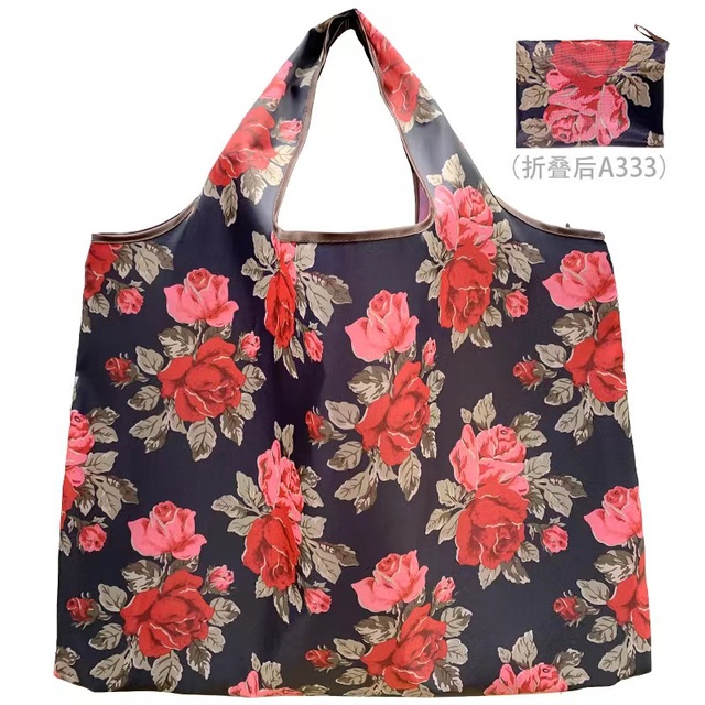 Reusable Oxford Shopping Bag Large Size Foldable Tote Bag Washable Cloth Eco Friendly Grocery Bags