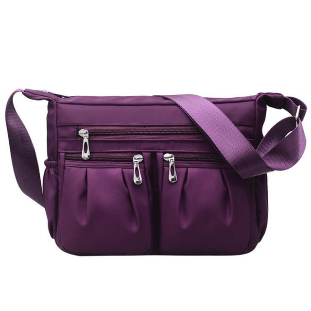 Nylon diagonal cross bag youth fashion casual version ladies large capacity shoulder bag waterproof solid color bag