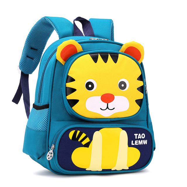 Fashion Kids School Bag Cartoon Kids School Bag Boys Girls Bag Kindergarten Book Bag Tiger Cat Schoolbags