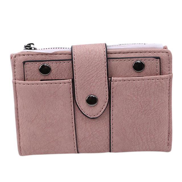 Women Wallet Simple Retro Rivets Small Wallet Coin Purse Card Holders Handbag For Girls Small Wallet Purse Ladies Bolsa Feminina