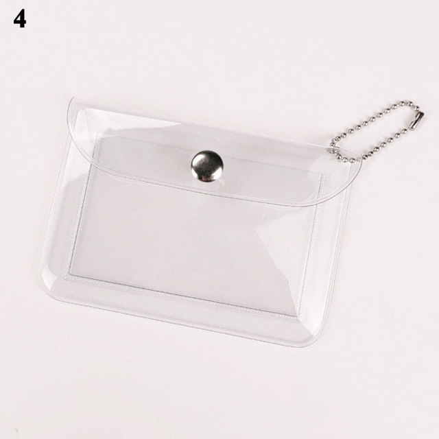 Fashion Transparent Waterproof PVC Women Card Case Business Card Holder Men Card Bag ID Card Small Wallet Girls Coin Purse