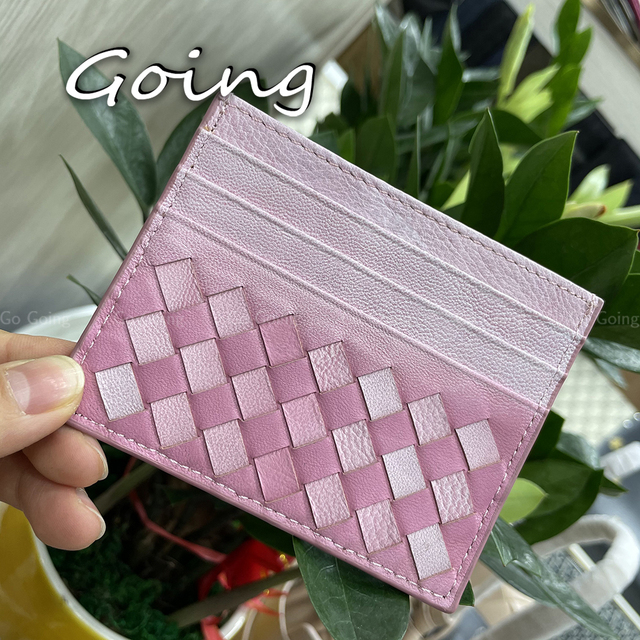 Go Go 100% Leather Credit Card Ultra-thin Brand Business Card Multiple Card Slots Simple Fashion Women Card Bag