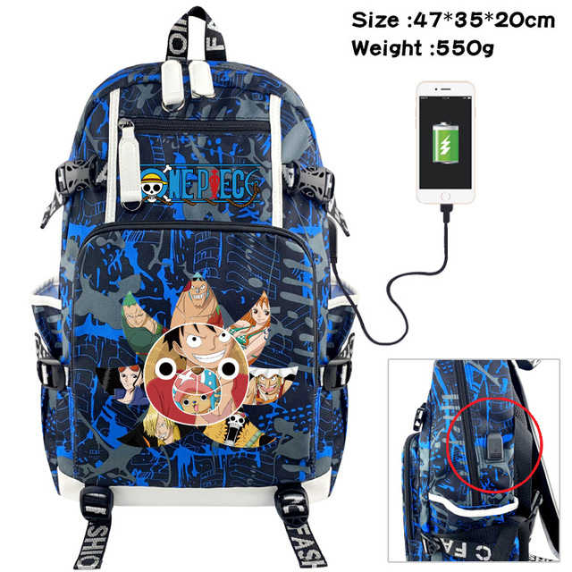 Anime Luffy Backpack Chopper Cartoon Large Capacity School Bag Fashion Multifunctional Laptop Backpack Travel Bag