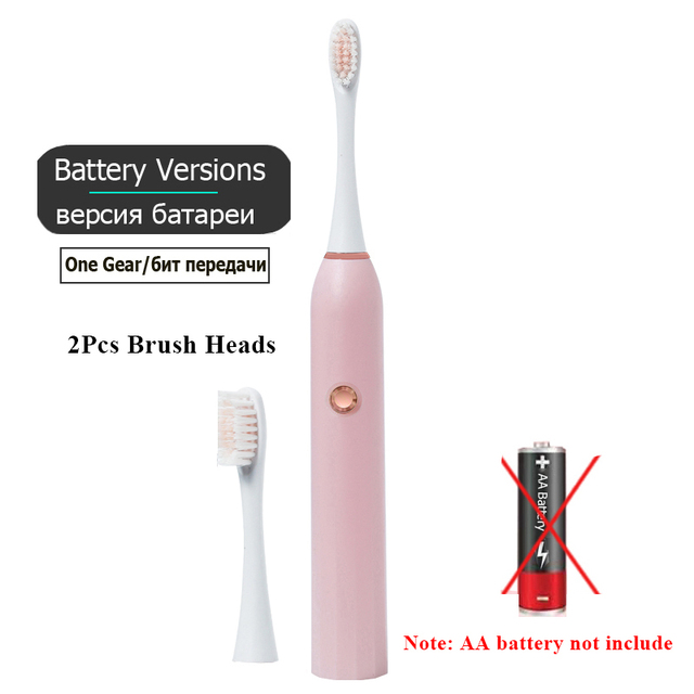 Rechargeable Electric Toothbrush Black White Sonic Oral Hygiene Toothbrush IPX7 Waterproof With Brush Head Replacement Gift