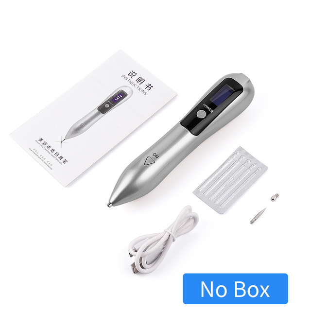 LCD Plasma Pen Laser Tattoo Mole Removal Device Rechargeable Face Care Skin Tag Removal Freckle Wart Dark Spot Remover