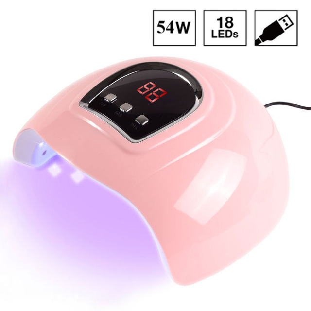 280W LED Nail Dryer Lamp for Drying Nails 66 UV Curing Lamp Bead Gel Polish Manicure Infrared Sensor Professional Nails Equipment